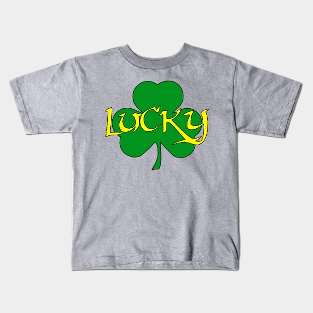 Lucky Shamrock Kids T-Shirt by ianscott76